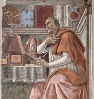 Sant'Agostino rappresentato <br>da Sandro Botticelli (1480).