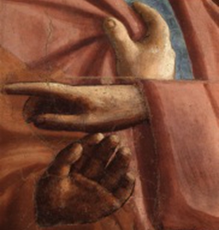 Masaccio. Particolare: Cappella <br> Brancacci, Santa Maria <br> del Carmine (Firenze).