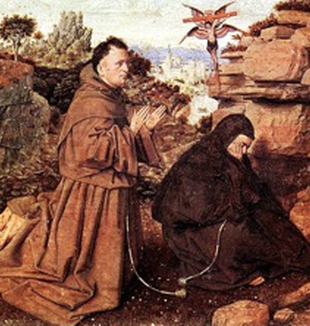 "Le stigmate di san Francesco" di Jan Van Eyck, <br>una delle opere esposte.