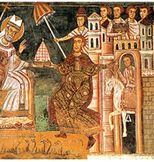 Silvestro e l'imperatore Costantino.