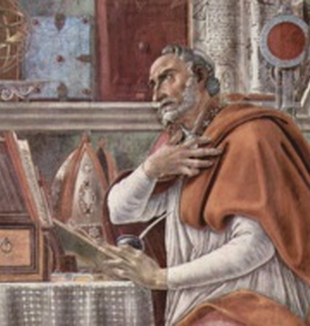 Sant'Agostino, ritratto da Sandro Botticelli (part.).