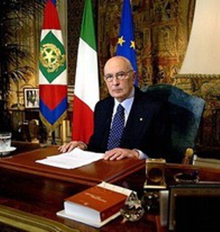Il presidente della Repubblica, Giorgio Napolitano.