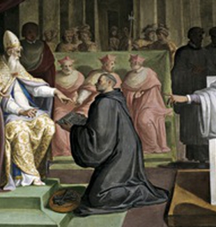 Stefano II riceve il messaggero di Pipino il Breve.