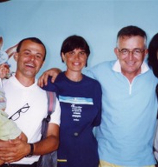 Wakako (a destra) al Meeting di Rimini nel 2003.