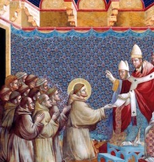 Giotto, "Innocenzo III e san Francesco".