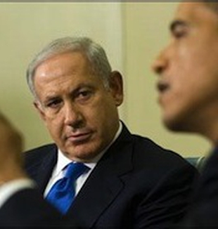 Obama con il premier israeliano Netanyahu. 