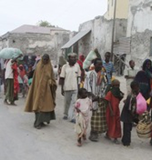 Profughi somali in fuga dal loro Paese.