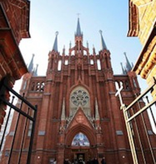 La cattedrale cattolica di Mosca.