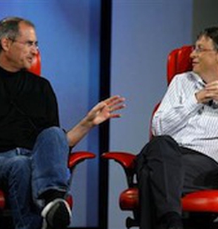 Steve Jobs e Bill Gates. 