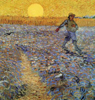 V. Van Gogh, Il seminatore. L'immagine <br>dell'invito all'assemblea CdO.