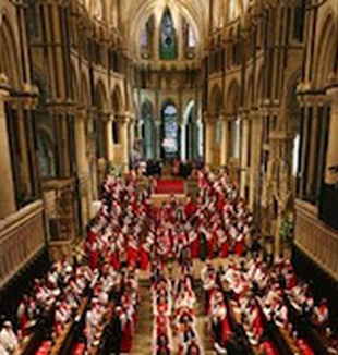 I vescovi anglicani riuniti a Canterbury.