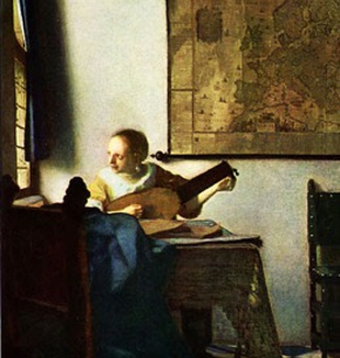 Suonatrice di liuto, Johannes Vermeer, 1664 circa.