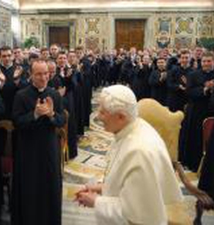La San Carlo in udienza col Papa nel 2011.