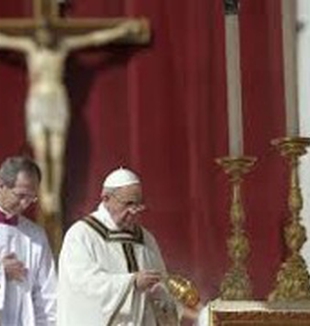 Papa Francesco alla messa di inizio Pontificato.