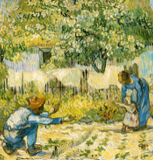 "Primi passi", Van Gogh, 1889.