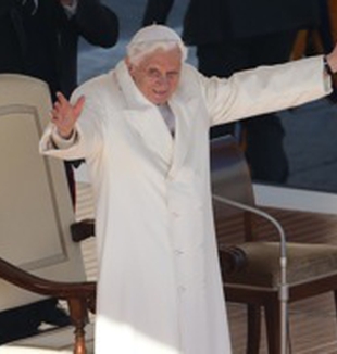Benedetto XVI all'ultima udienza.