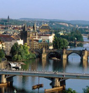 I ponti di Praga sulla Moldava. 
