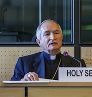 Monsignor Silvano Tomasi, nunzio apostolico <br>presso le Nazioni Unite.