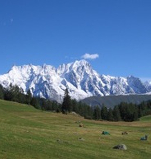 La catena del Monte Bianco.