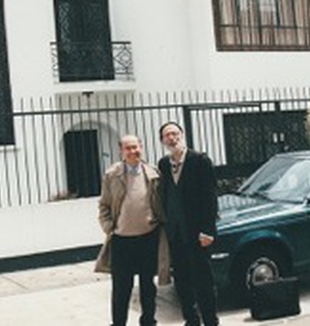 Andrea Aziani con Massimo Borghesi.