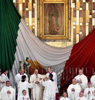 Papa Francesco nella Basilica di Guadalupe.