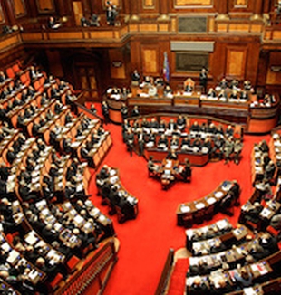 Il parlamento italiano.