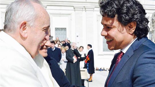 Wael Farouq incontra papa Francesco