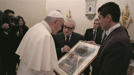 Scorsese con papa Francesco