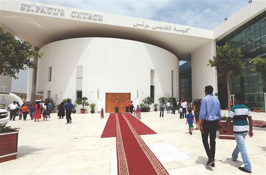 La chiesa di Saint Paul, seconda parrocchia nell'Emirato di Abu Dhabi