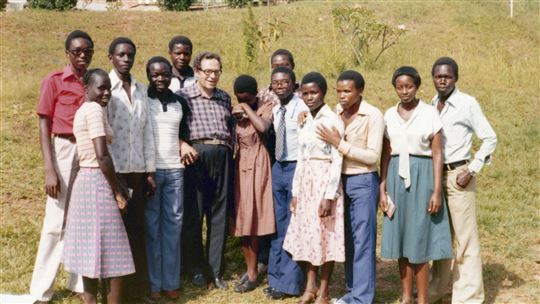 Con la comunità di CL, Kampala, 1988