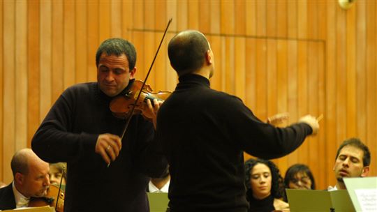 Domenico Nordio, violino solista al concerto per i dieci anni di Spirto Gentil (Conservatorio di Milano, 22 marzo 2007)