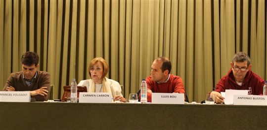 Da sinistra, Manuel Folgado, María Carmen Carrón, Lluís Bou e Antonio Bustos