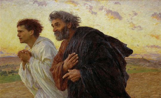 I discepoli Giovanni e Pietro corrono al sepolcro il mattino della Resurrezione, 1898