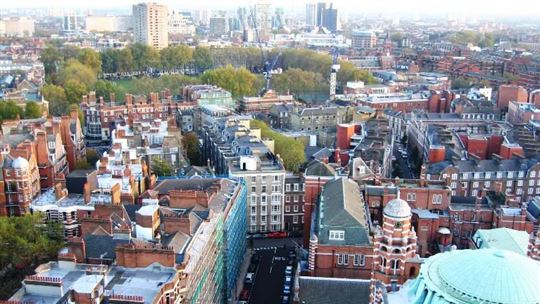 Londra vista dalla cattedrale cattolica di Westminster