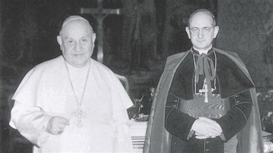 Giovanni XXIII con l'allora cardinale Montini