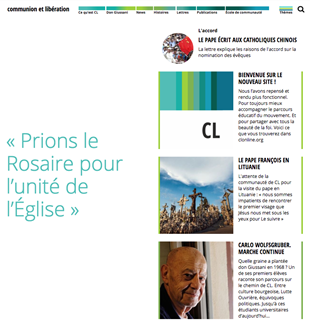 L'home page del nuovo sito in francese