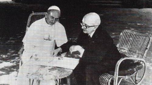 Papa Montini con Jean Guitton