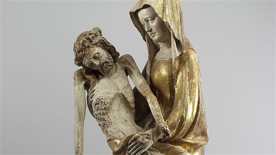 Scultore tedesco, ''Vesperbild'' (particolare), 1380-1400 circa, Francoforte sul Meno, Liebieghaus Skulpturensammlung © Liebieghaus Skulpturensammlung - Artothek