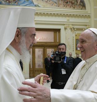 Con il Patriarca ortodosso Daniel 
