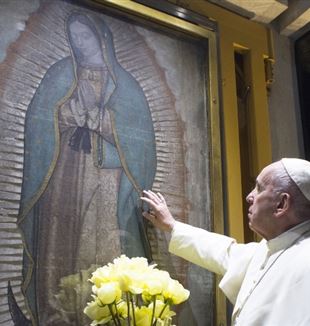Papa Francesco in visita al Santuario di Guadalupe, in Messico