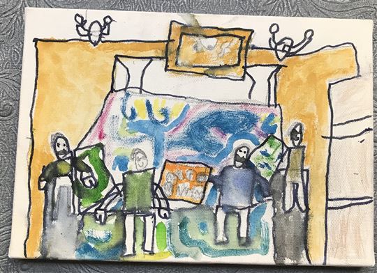 Uno dei disegni pubblicati su ''O céu em nossa casa''