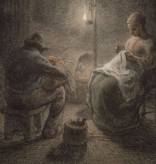 Jean-François Millet, "Sera d’inverno" (particolare), 1867 (© 2020 Museum of Fine Arts, Boston-Scala, Firenze)