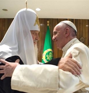 Il Patriarca Kirill e Papa Francesco a Cuba il 12 febbraio 2016