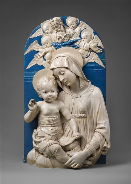 Luca Della Robbia, Madonna con bambino, ca. 1470–75, Metropolitan Museum, New York