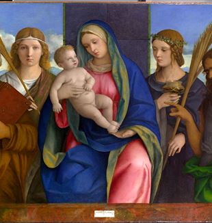 Giovanni Bellini, Madonna con bambino e santi, Metropolitan Museum, New York