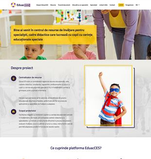 L'homepage del portale EduacCes, siti consulenza per i disturbi dell'apprendimento