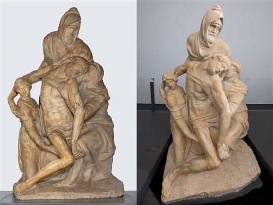 L'opera prima e dopo il restauro (foto Alena Fialová, courtesy Opera di Santa Maria del Fiore)
