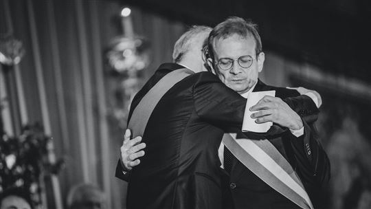 Il sindaco Cancelli alla cerimonia in suffragio delle vittime, 23 giugno 2020 (Foto Marco Quaranta)