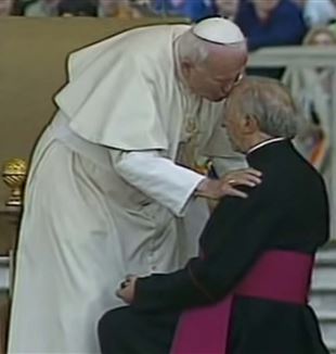 Don Giussani e Giovanni Paolo II il 30 maggio 1998