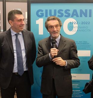 Il presidente Attilio Fontana e Davide Prosperi